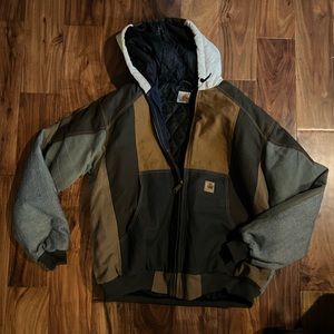 CARHARTT REWORKED PATCH WORK JACKET WITH HOOD